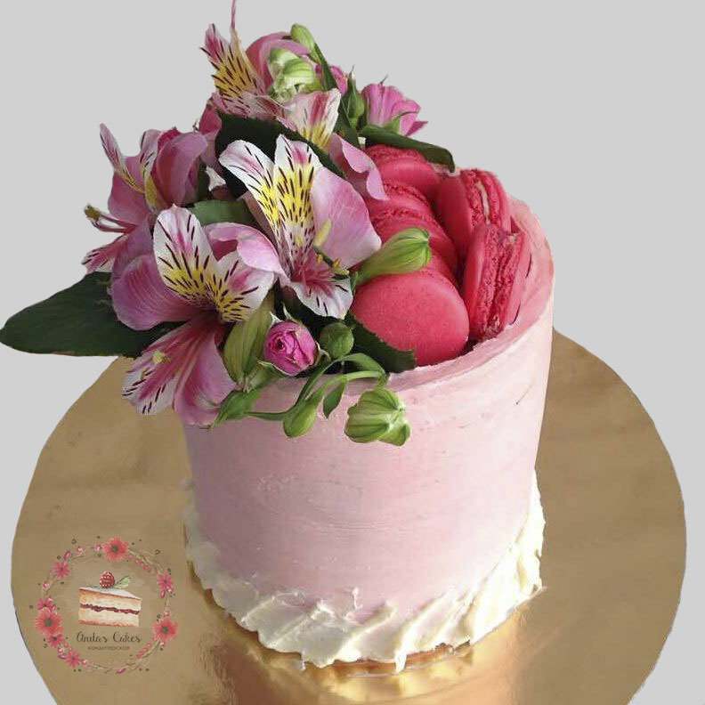 Торт на 8 марта с цветами 