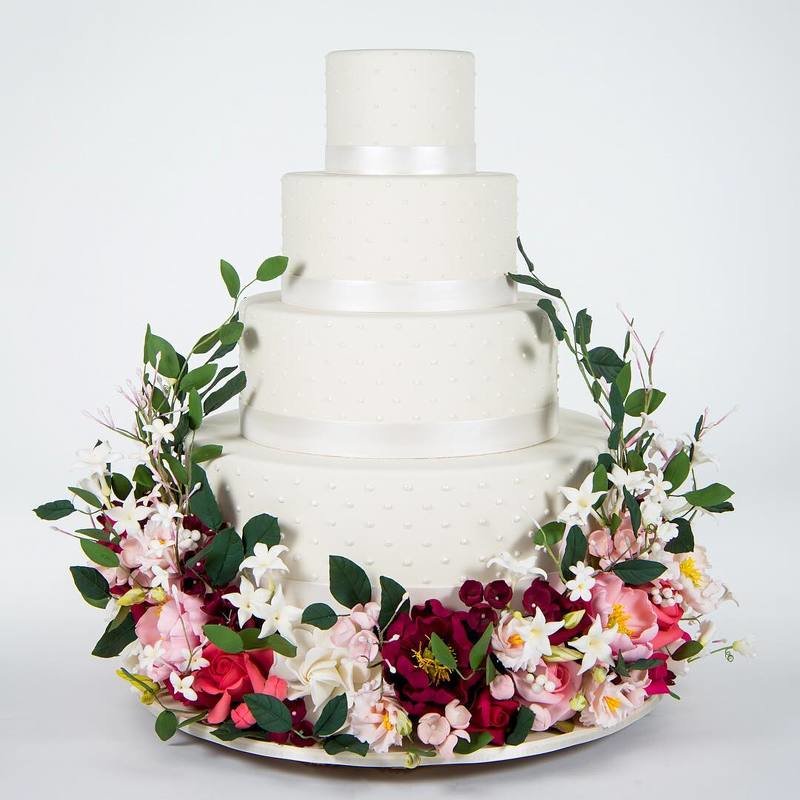 Свадебный торт с цветам 2027