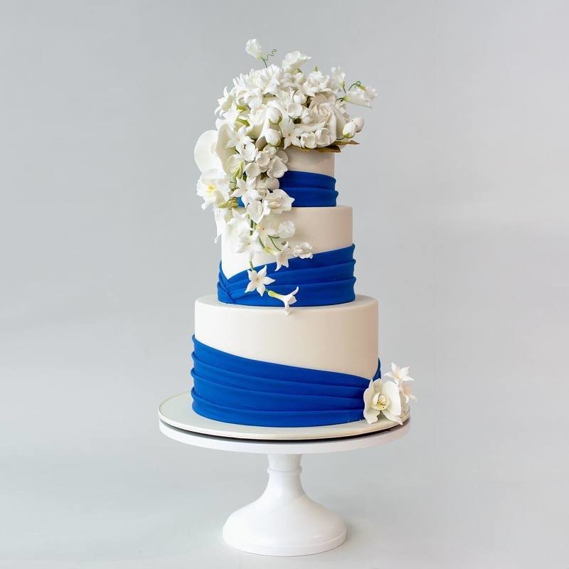 Свадебный торт с цветам 2029