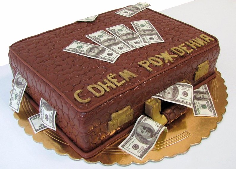Торт "Чемодан денег"