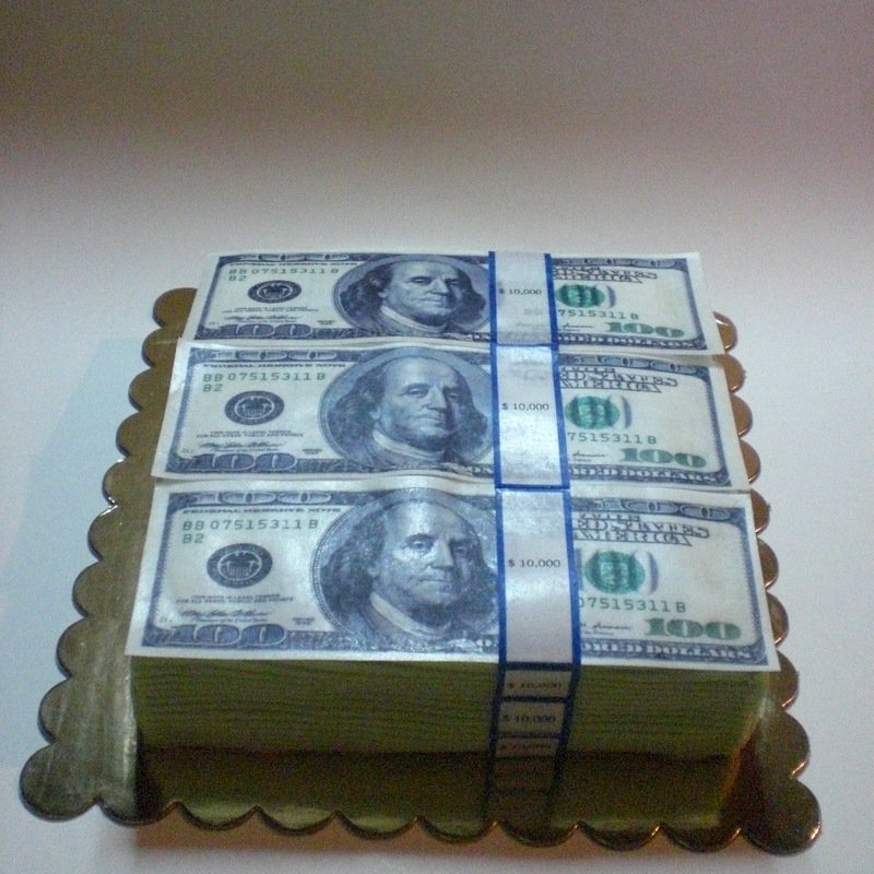 Торт "Пачка долларов"