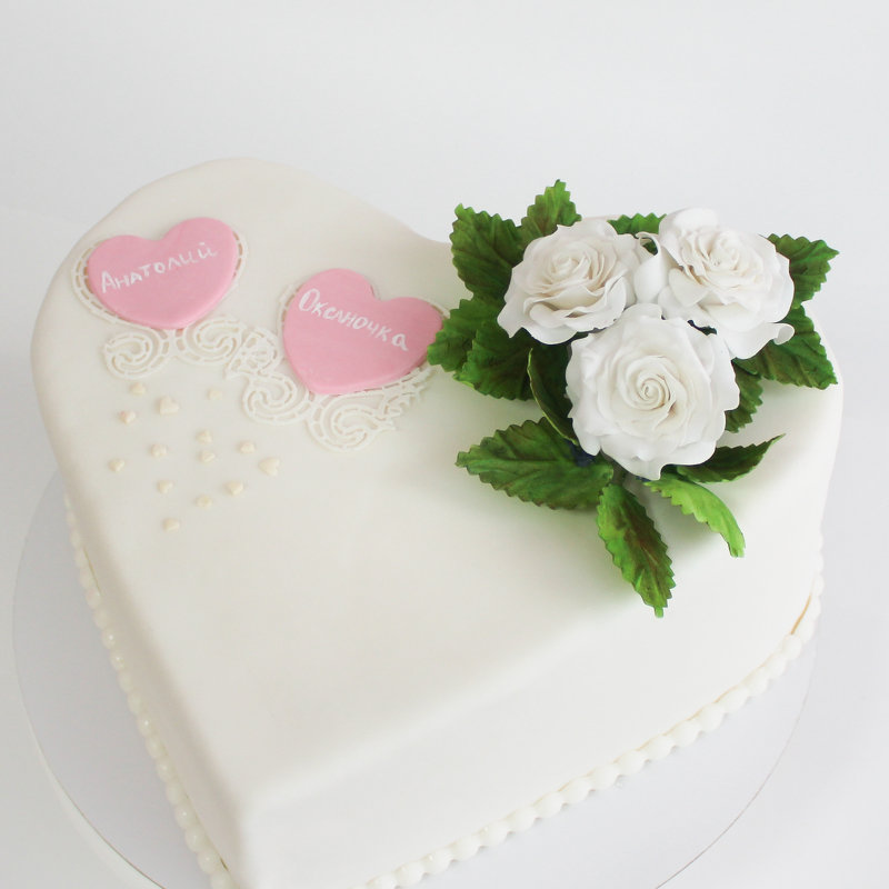 Свадебный торт с цветам 2037
