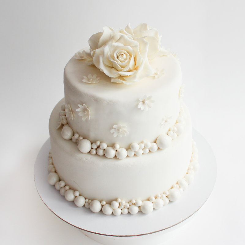 Свадебный торт с цветам 2039