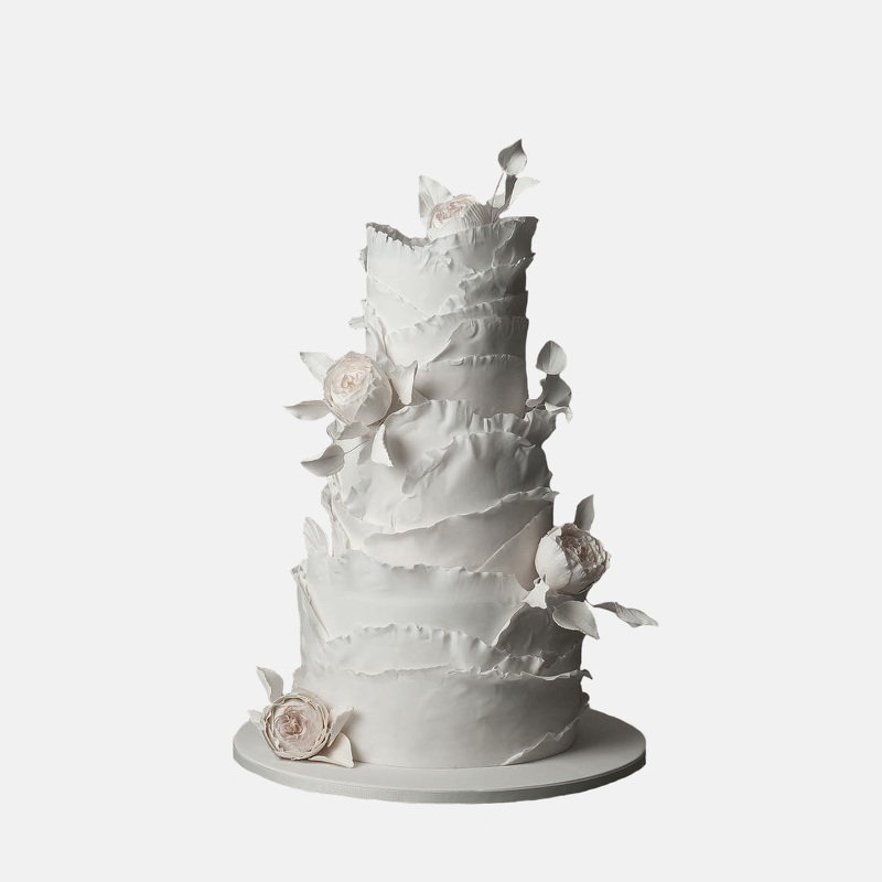 Свадебный торт с цветам 2042