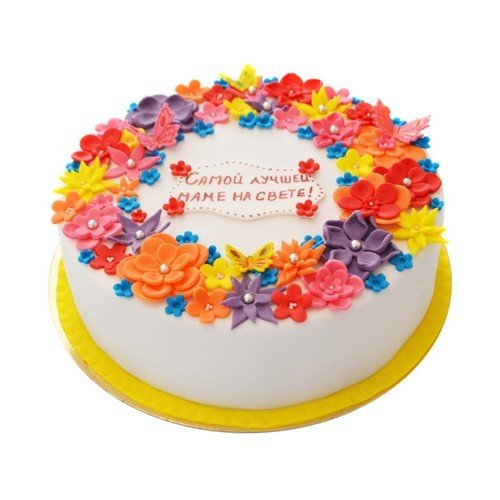 Торт "С яркими цветами"