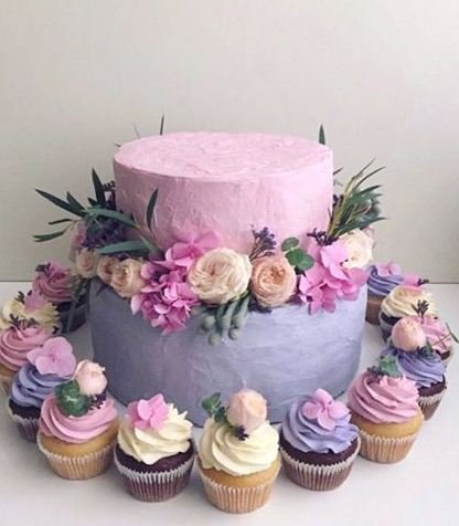 Торт Нежный с цветами