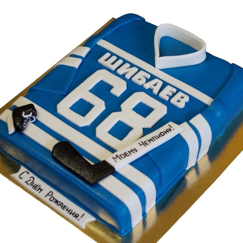 Торт "Хоккейная форма"