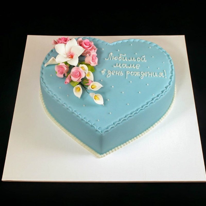 Торт "Голубое сердце"