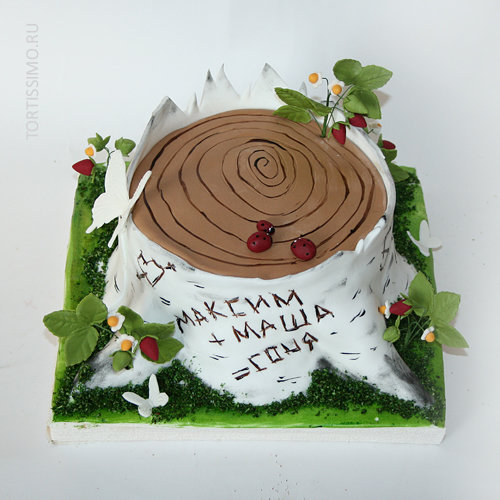 Торт "На деревянную свадьбу 3"