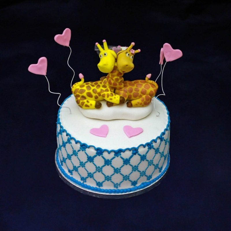 Торт "Влюбленные жирафы"